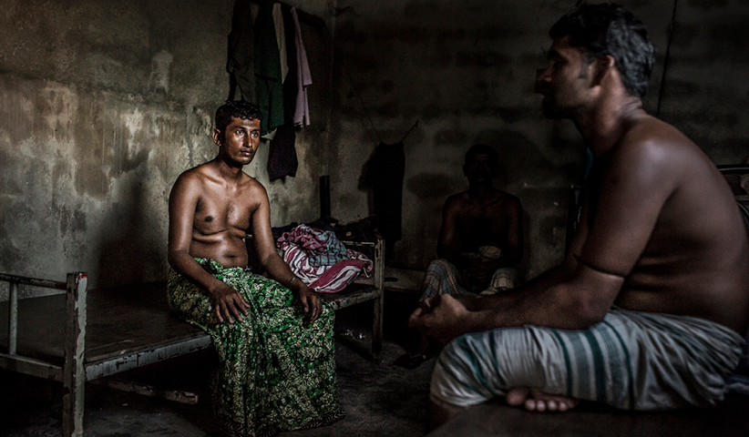 TDieses Zimmer in Malé teilen sich zwei Männer aus Bangladesch